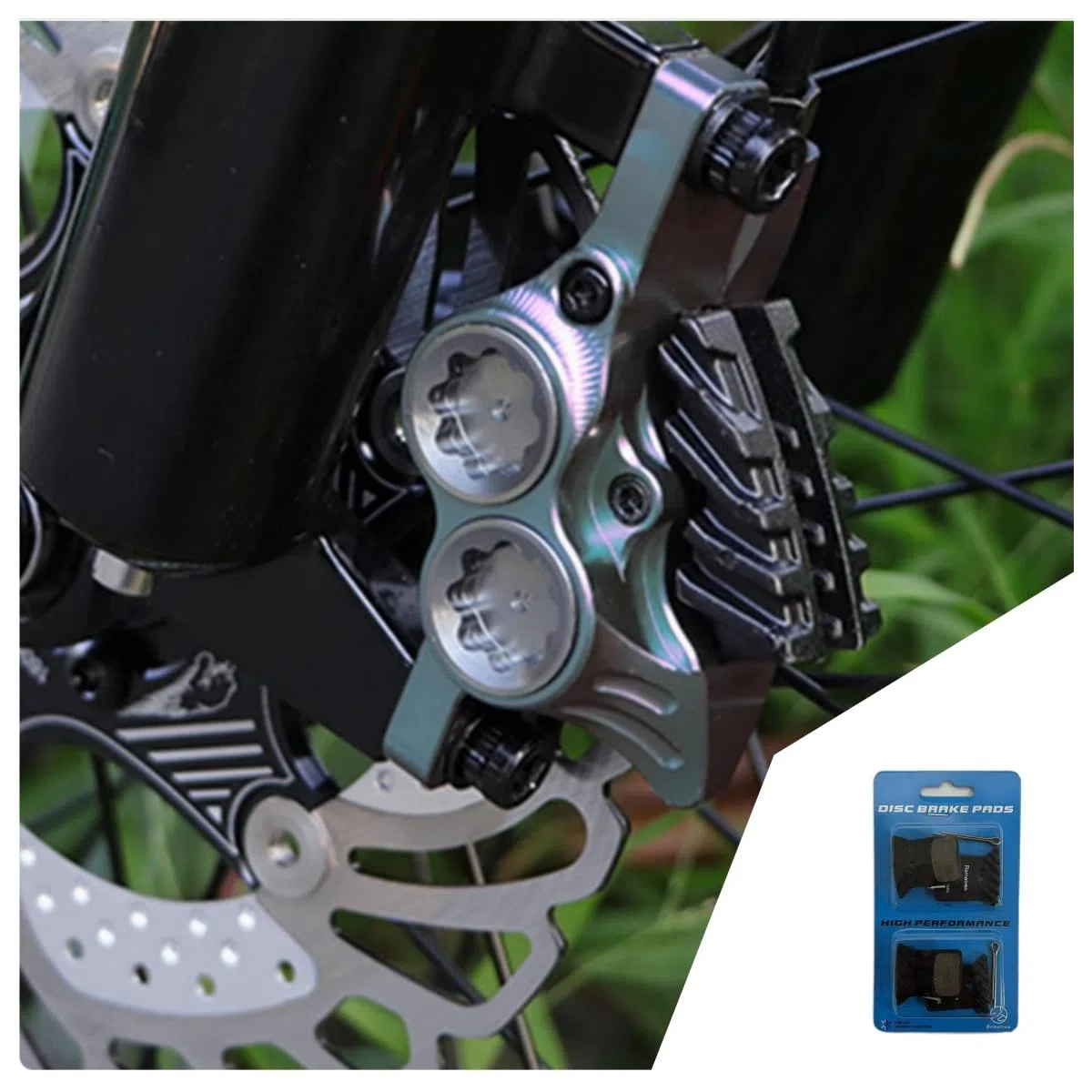 Lot de 2 plaquettes de frein de vélo avec ailettes de refroidissement pour Shimano 105 / GRX / SLX M7100 / XTR M9100 / DEORE XT M8100 / DURA-ACE/ULTEGRA/TIAGRA/METREA