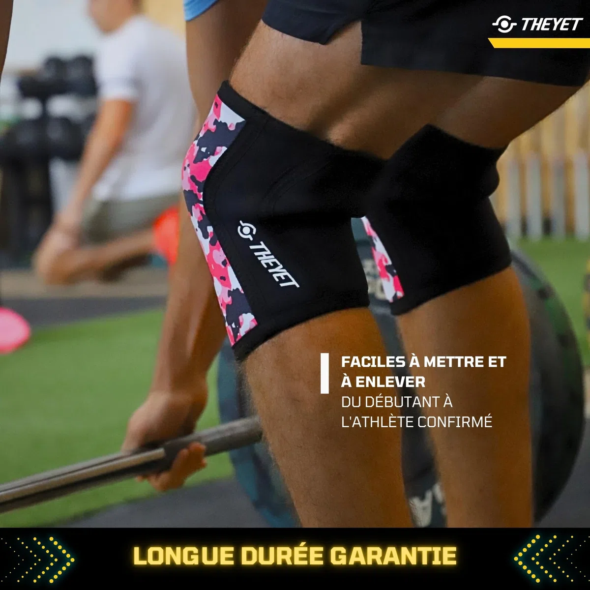 Theyet Genouillères Crossfit et Musculation 7mm | Compression Néoprène pour Femmes et Hommes | Protections Sportives pour Genoux Confortables Fitness, Powerlifting, Gym, Haltérophilie