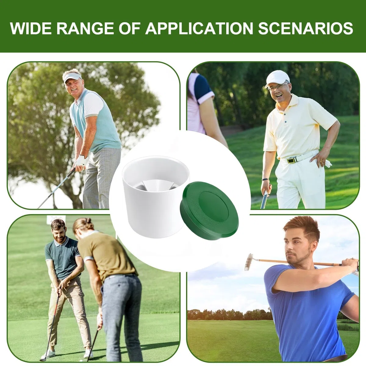 Mettre des tasses vertes,Accessoires de terrain de golf comme support d'entraînement,Putting Hole Cup Intérieur - Pour Hommes Garçons Filles Jeunes Adolescents Athlètes Golfeurs Femme Homme Fille