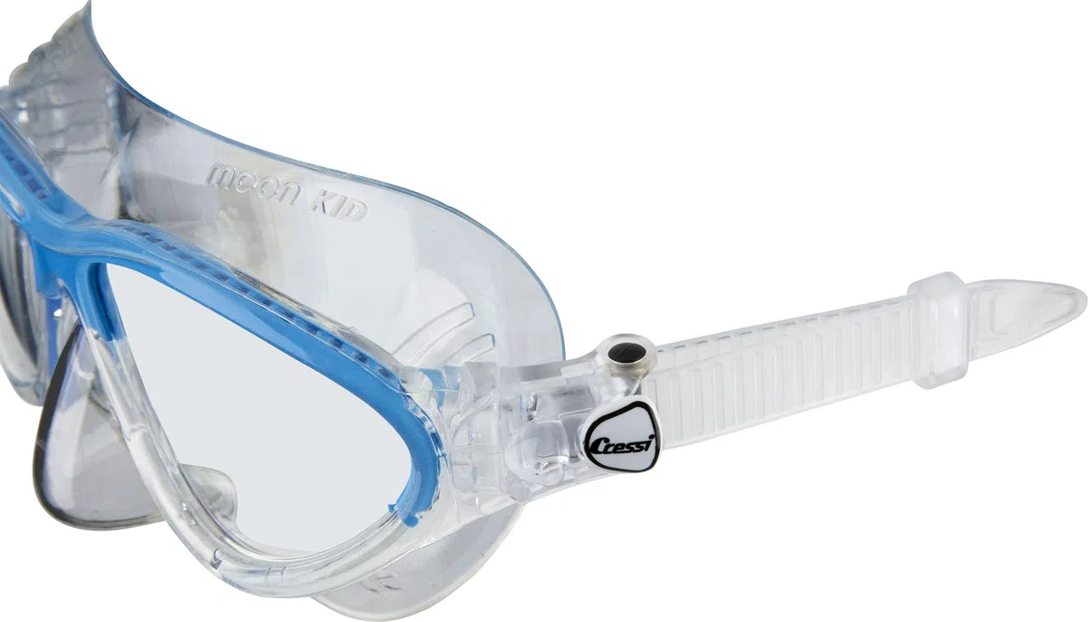 CRESSI depuis 1946 - Moon Kid Premium Junior Mask masque de natation et snorkeling pour enfants de 5 à 10 ans avec anti fog anti rayure protection UV large vision pour piscine mer et vacances