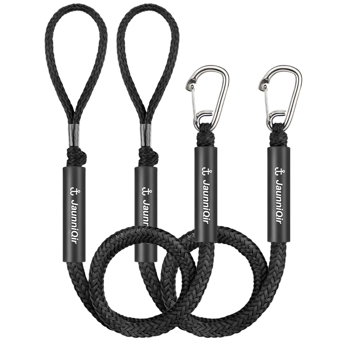 Lot de 2 lignes de station d'accueil Bungee pour bateau avec clip en acier inoxydable 316, accessoires de bateau, 122 cm, pour bateau, PWC, kayak, SeaDoo, Jetski, Ponton, bateau à moteur, amortisseur