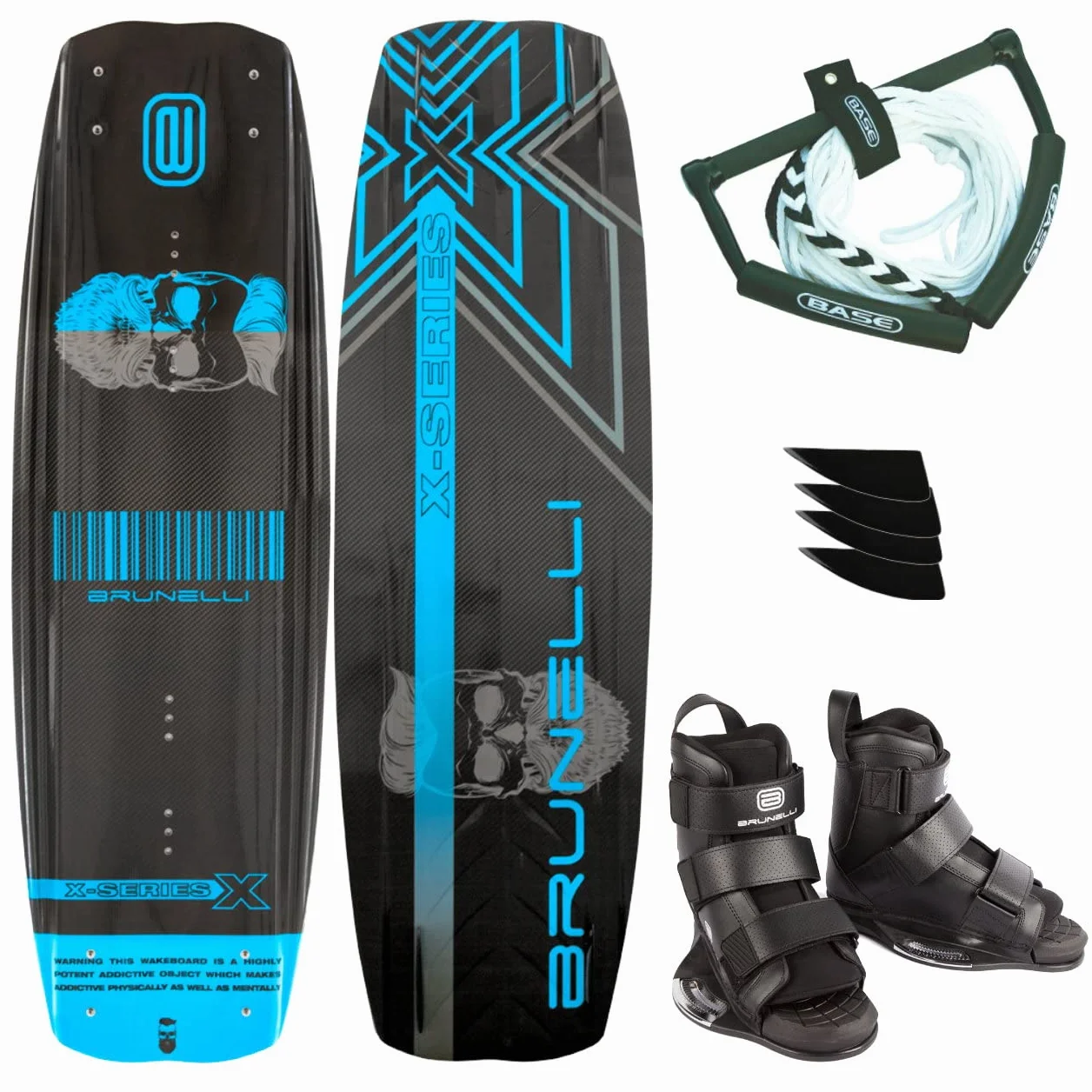 Brunelli Carbone Wakeboard Lot de 2 planches de wakeboard 138 cm
