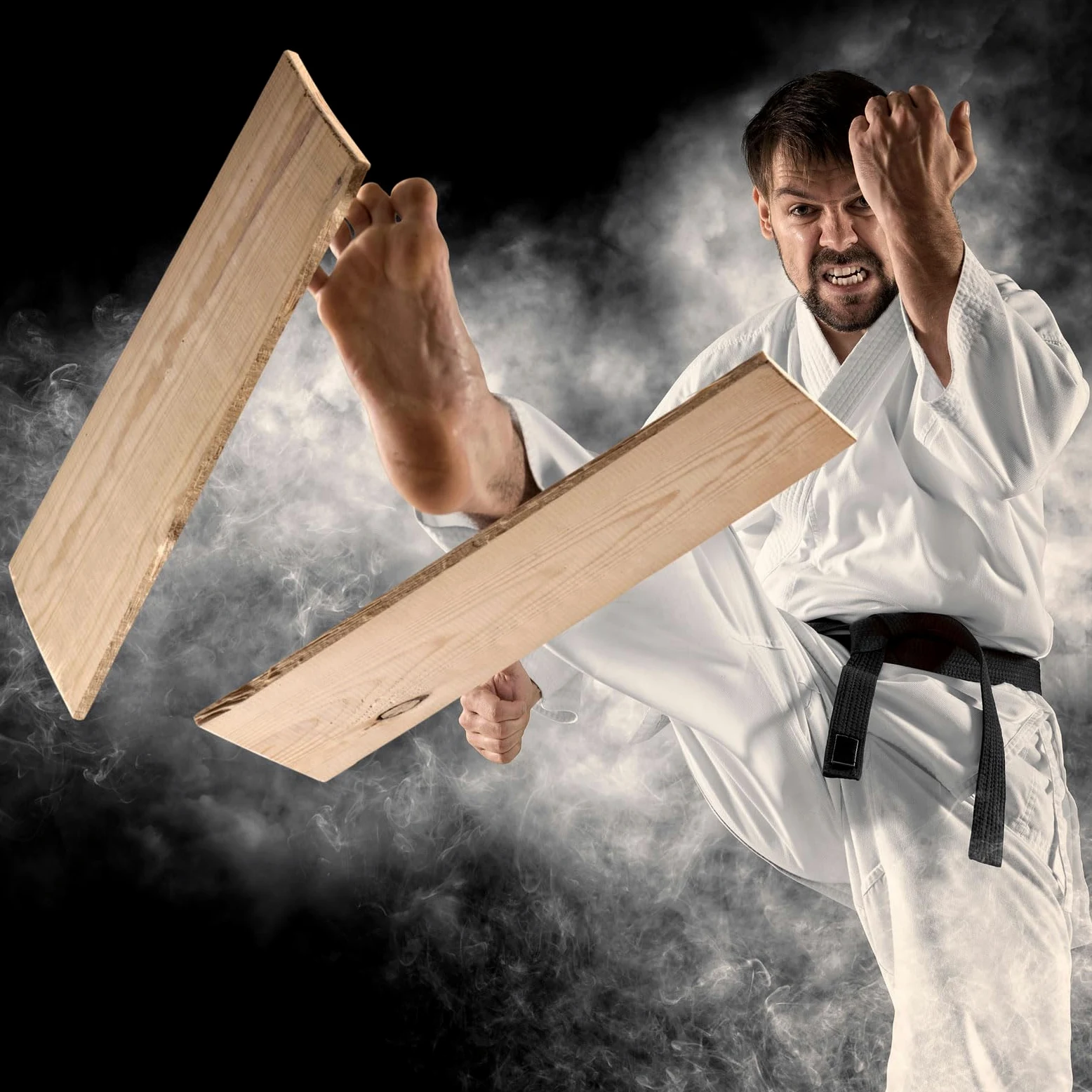 PATIKIL Planche de rupture en bois, planche d'arts martiaux de karaté, accessoire d'entraînement pour le taekwondo pour adulte, la pratique du karaté