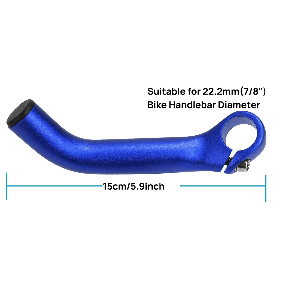 FIFTY-FIFTY Extrémités de guidon de vélo, extrémités de guidon en alliage d'aluminium, VTT(bleu)
