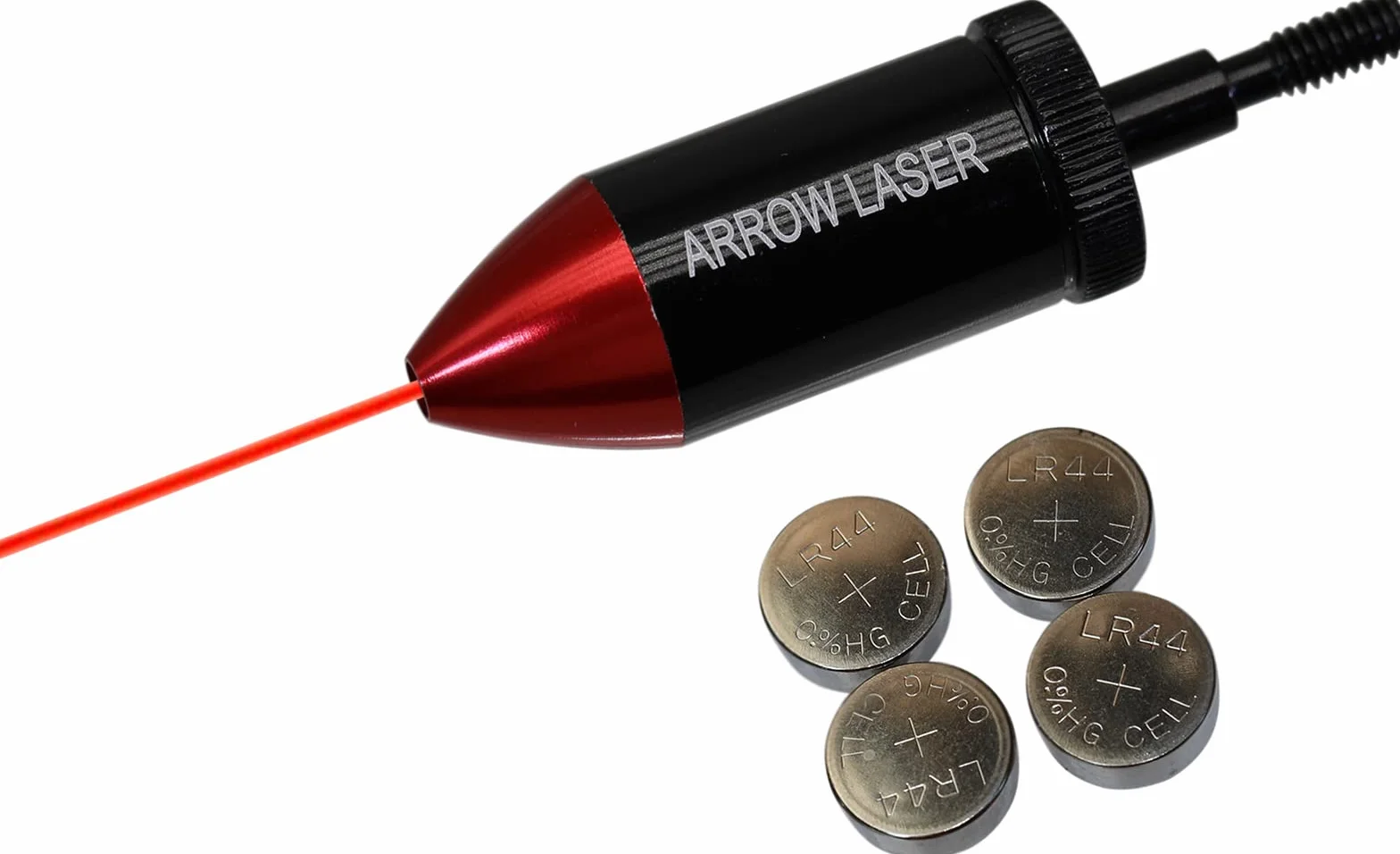 16MM arbalète tir à l'arc flèche Outil de visée à alésage Rouge se visse sur des flèches avec 2 Jeux de Piles
