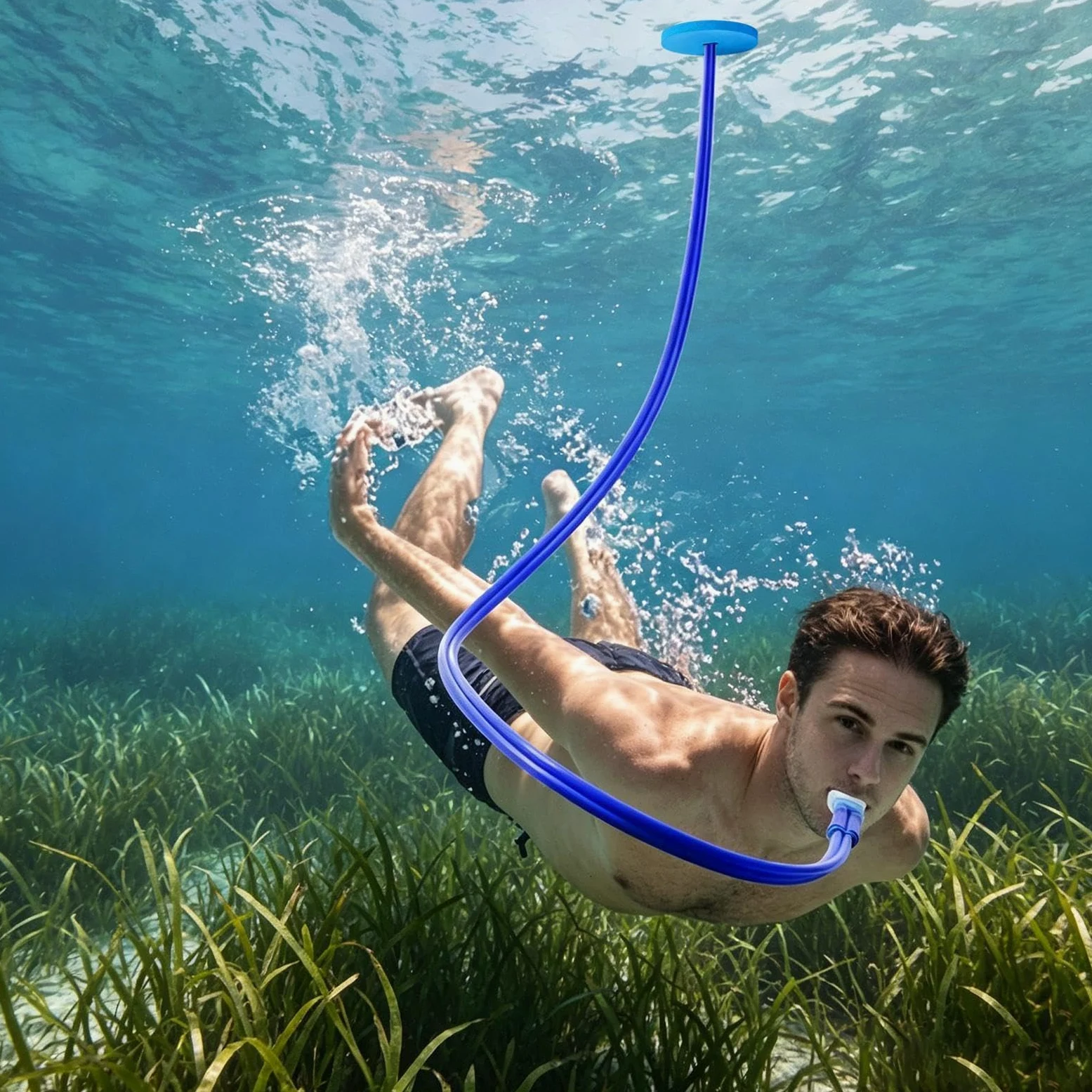 Tube de respiration pour Plongée - Tuba à séchage complet prolongé pour une utilisation sous l'eau | Pour la plongée, l'apnée, les sports nautiques et l'exercice, les femmes, les jeunes et