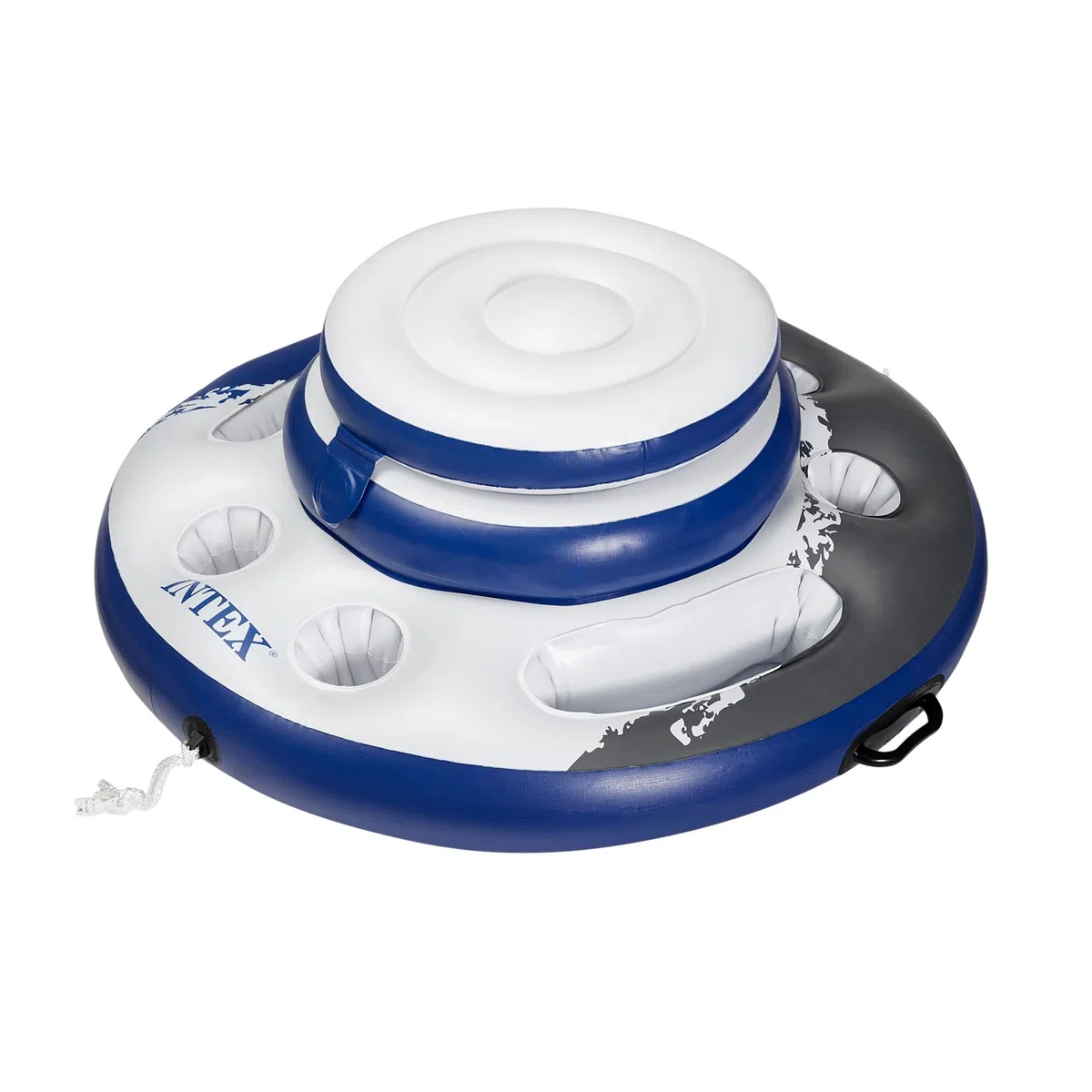 INTEX Glacière Gonflable Mega Chill 56822EP : Bac à Glace Amovible – 5 Porte-gobelets intégrés – 2 poignées durables – Connecteurs faciles à Utiliser – Compatibilité River Run