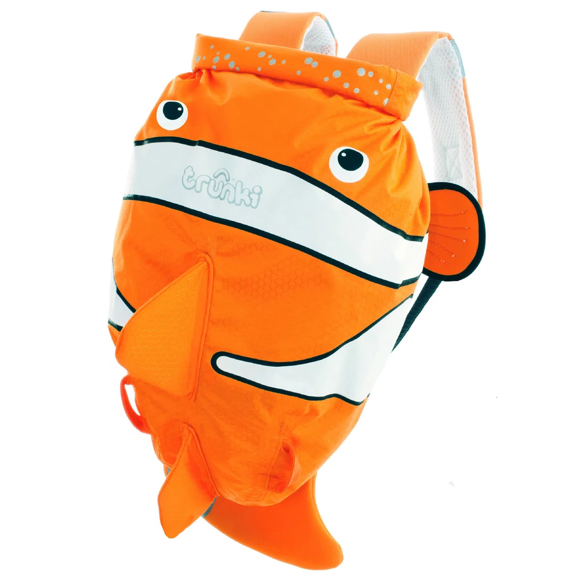 Trunki Sac à Dos et de Sport Enfant Résistant à l’Eau – PaddlePak Chuckles le Poisson Rouge (Orange)