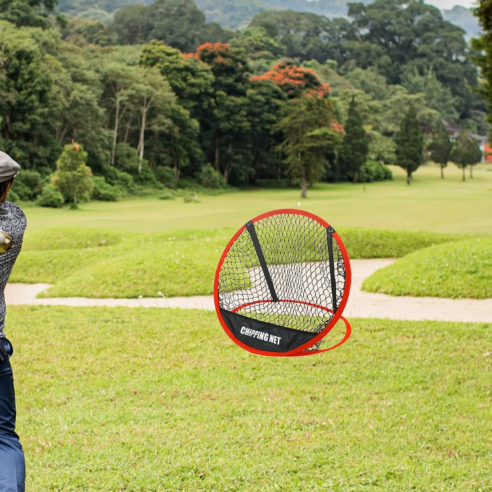 Filet D'entraînement Au Chipping pour Améliorer La Précision et La Puissance - Filet Pliable et Portable pour La Pratique du Golf
