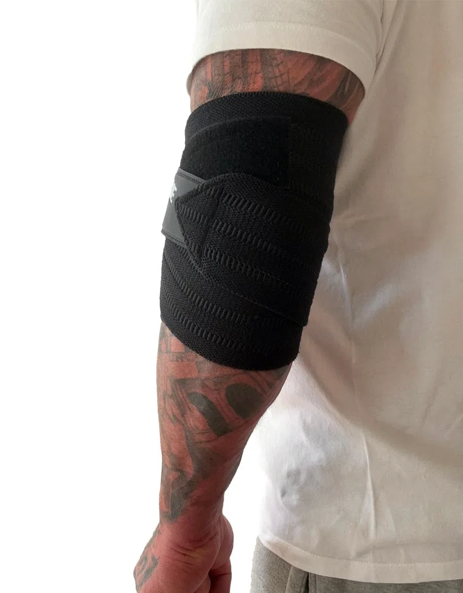 Bandes de Coudes Warrior Gear | Eclatez vos records : Maintien & Protection Exceptionnel | Développé couché - Développé militaire | Bande de Coude Musculation - Powerlifting - Strongman - Bodybuilding