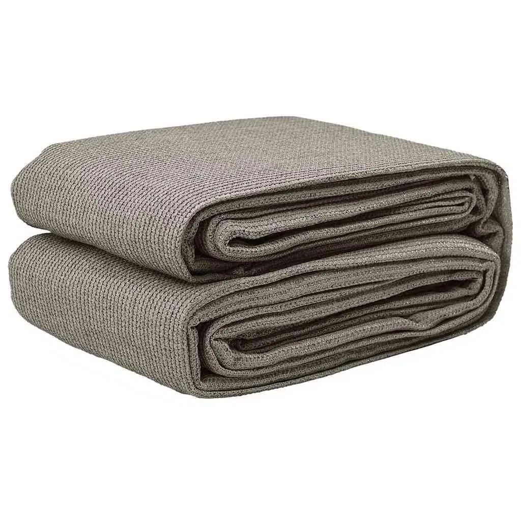 vidaXL Tapis de tente Gris clair 800 x 400 cm Polyéthylène, Tapis de camping, moderne, léger, pliable, résistant aux UV, facile à nettoyer, pour l'été en plein air
