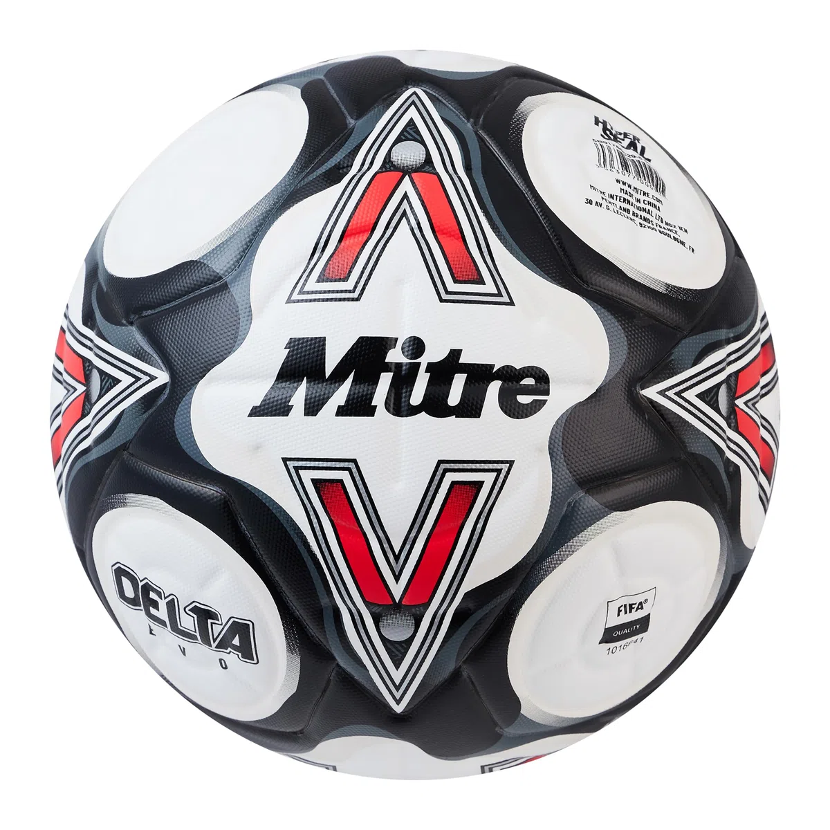Mitre Delta, Solidité Durable, Précision Accrue et Performances Constantes Ballon de Foot pour Mixte Adulte, Jaune Fluo/Noir/Gris Circular, 5