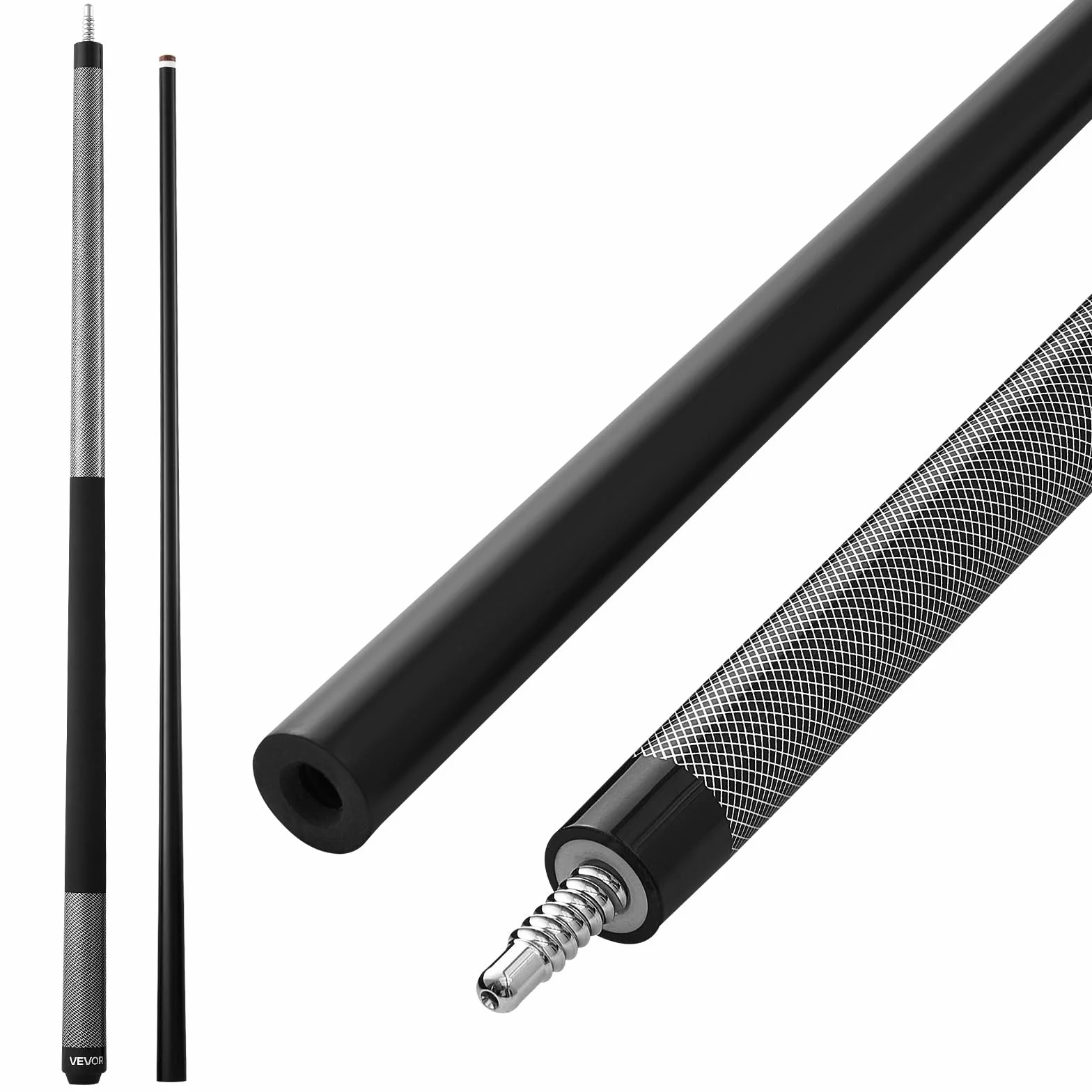VEVOR Queue de Billard de 147,3 cm avec Pointe Multicouche et Anneau de Connexion ABS, pour Table de Billard Professionnelle, Bar, Maison, Bureau