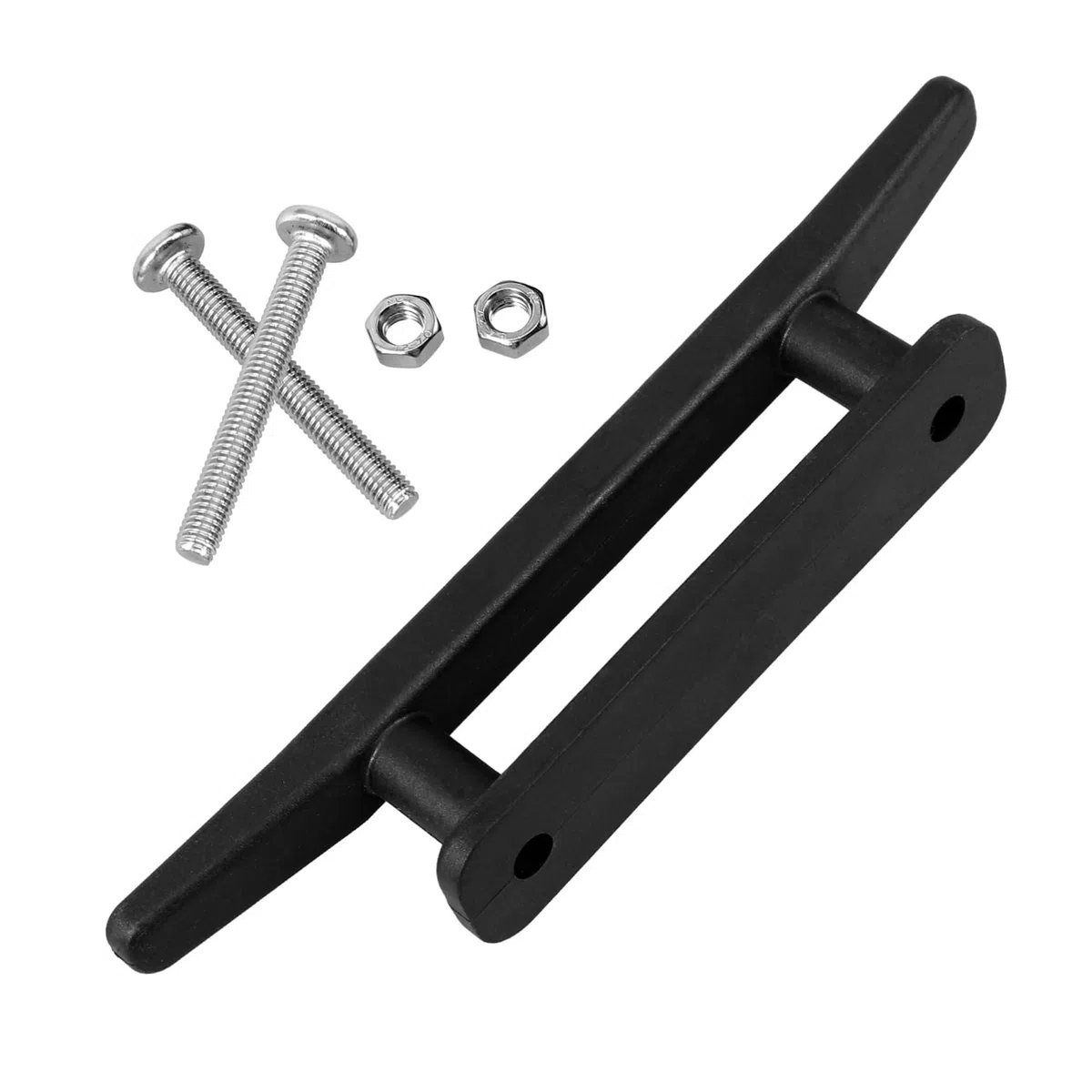 ibasenice Enrouleur de Corde d'ancre Accessoires pour Fixation Taquet de Bateau bouee Cordage Taquet de mât de Drapeau Marin Taquet de Corde Professionnel Acier Inoxydable Black