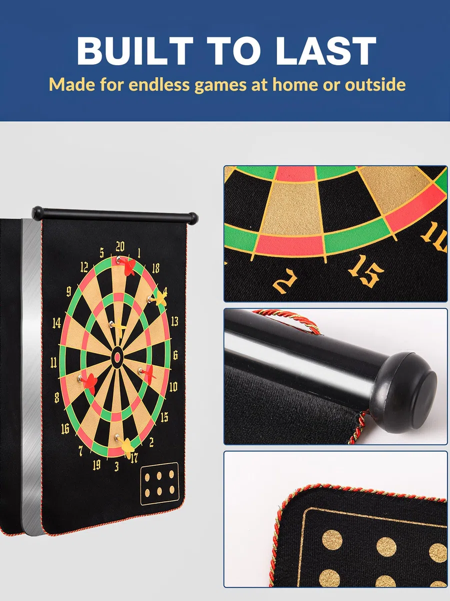 Cible de fléchettes magnétique pour Enfants avec 12 fléchettes sûres, Double Face, Cadeaux pour Enfants de 4, 5, 6, 7, 8, 9, 10, 11, 12 Ans, Jeu d'intérieur et d'extérieur