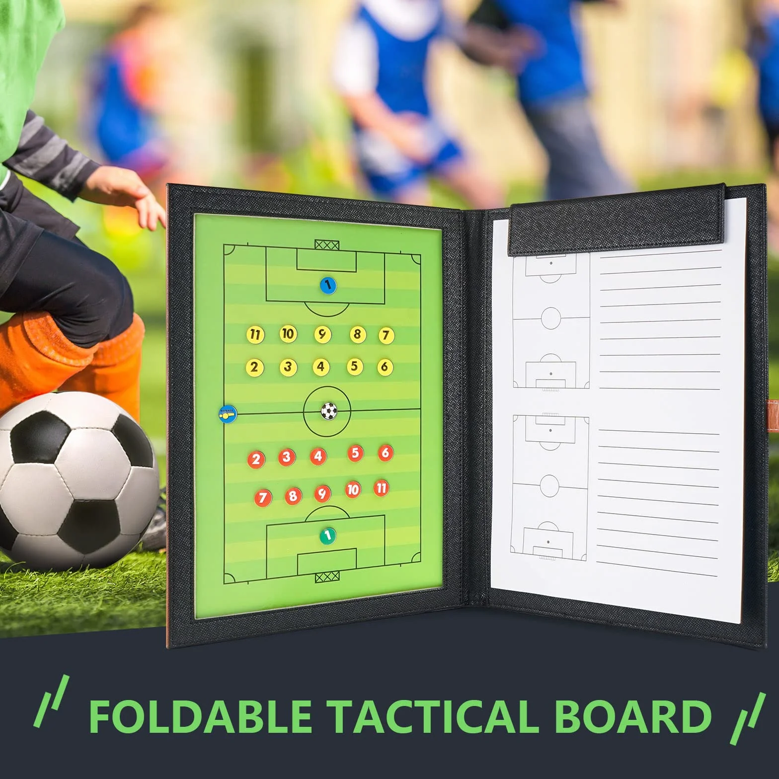 Tableau Tactique Football, Tableau Football Tactique Entraîneur Board, Tableaux Tactiques de Football, avec Marqueur et Aimants, pour Entraîner de Football Compétition