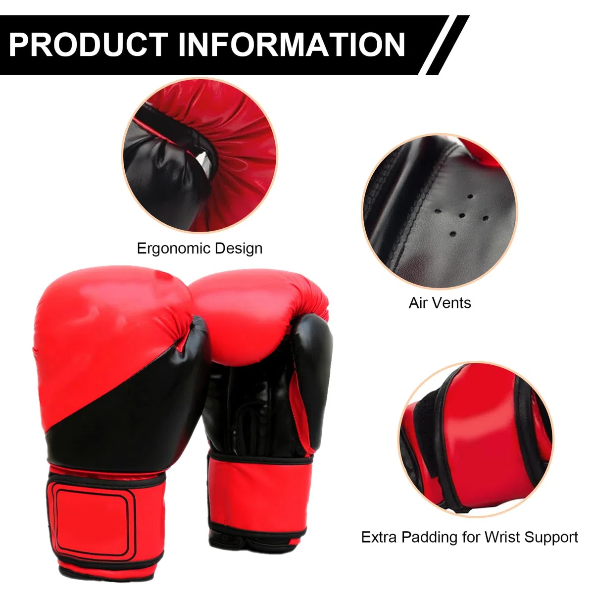 Boxing Training Set, 1 Paire De Gants De Boxe 6 Oz Et 1 Paire De Mitaines pour Muay Thai Boxes Mitaines De Boxe PU Boxpads Mitts Set De Gants De Boxe pour Enfants Equipement De Boxe pour Kickboxing