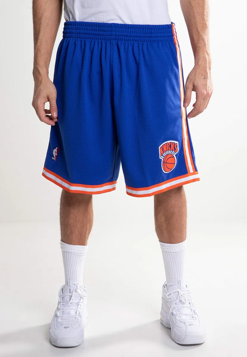 Mitchell & Ness - Short NBA New York Knicks 1991-92 Swingman Road Bleu pour Homme