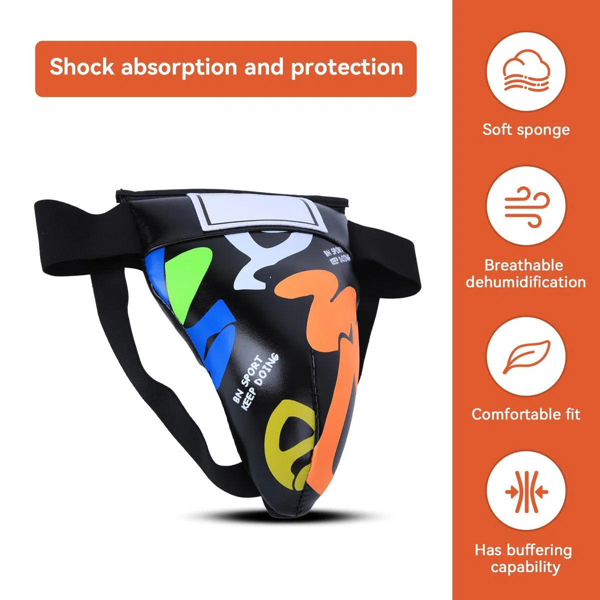 HERCHR Coquille protectrice pour Enfants, Protège-aine Absorbant Les Chocs Souple, Coquille de Protection pour Entraînement Boxe, Kickboxing, MMA, Muay Thai, Sparring, Sanda, Taekwondo
