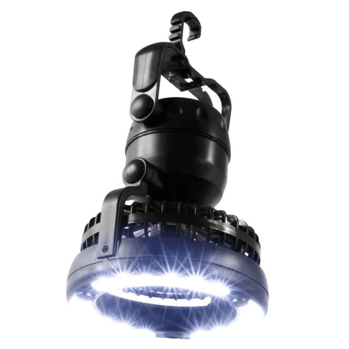 Abaodam Ventilateur De Camping à LED Lumineuses Et Lampe Multifonctionnelle pour Tente Intérieure Et Extérieure avec Crochet Et Alimentation USB