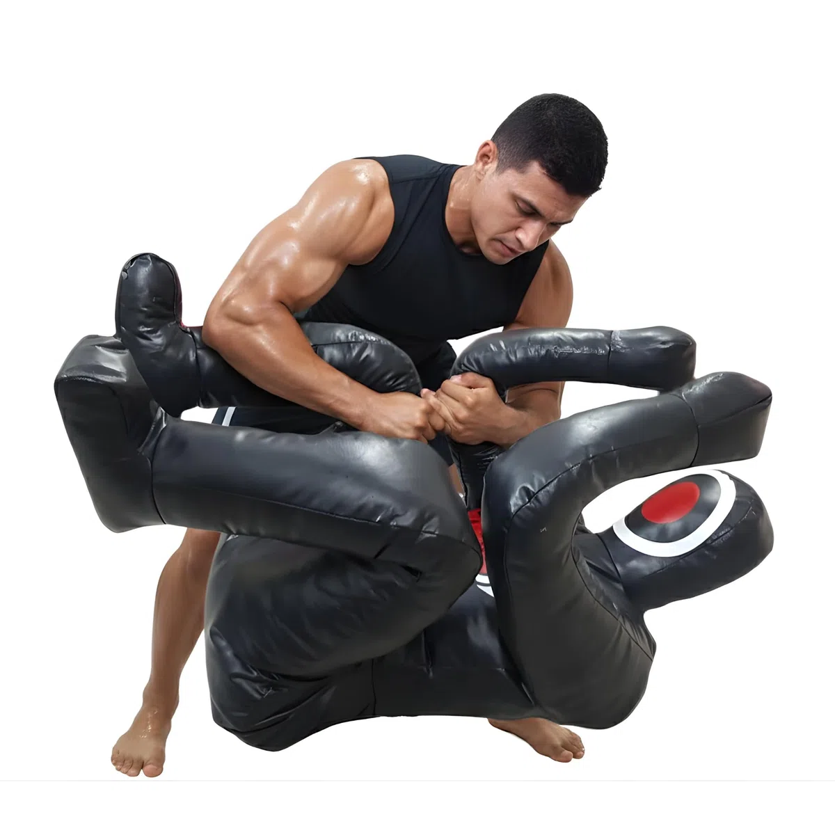 Shelly Mannequin de lutte MMA – Sac de frappe d'autodéfense – Sac de frappe BJJ – Position défensive assise – Soumission du JIU Jitsu brésilien – Tissu vinyle – 170 cm non rempli