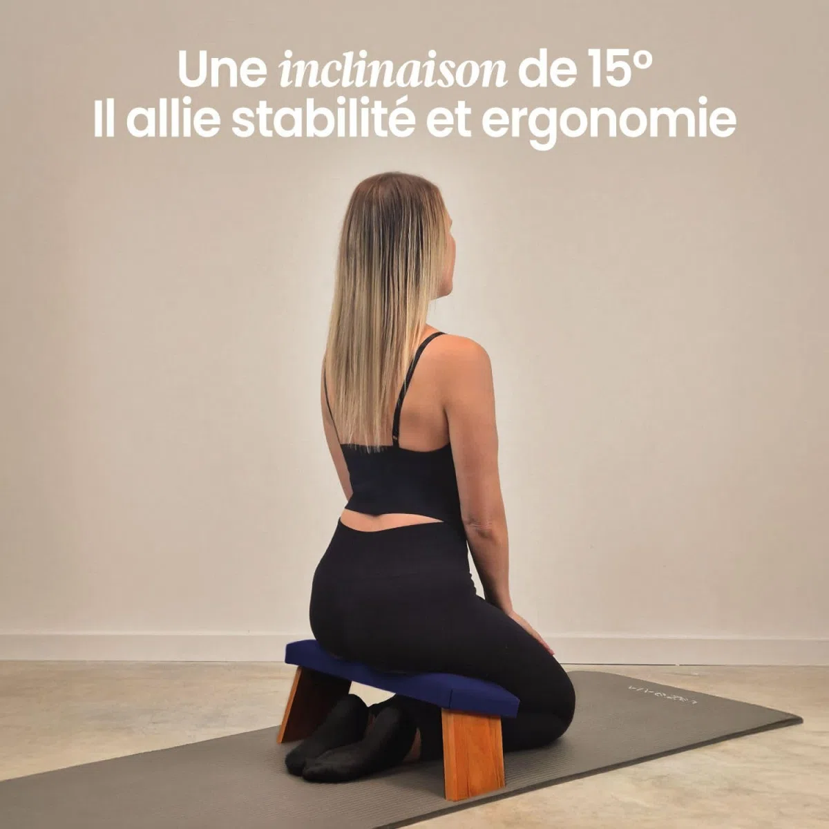 Vivezen - Banc, Tabouret de méditation, Yoga Pliant en Bois de Bouleau - Plusieurs Coloris