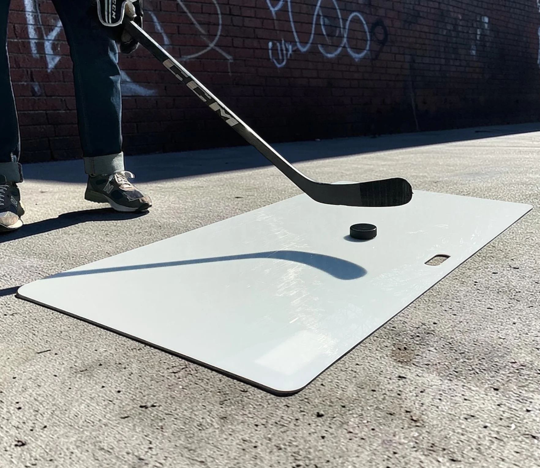 Tapis de tir en acier, plaque d'entraînement au hockey sur glace, plaque de tir 146x73 cm pour l'entraînement aux tirs de frappe