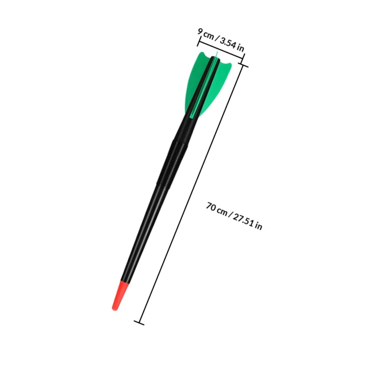 Javelot D'entraînement en Plastique Souple 250 G 2 Pièces Rouge et Vert pour Garçon et Filles, Jeu de Lancer de Javelot pour Débutants, Accessoire D'athlétisme Extérieur