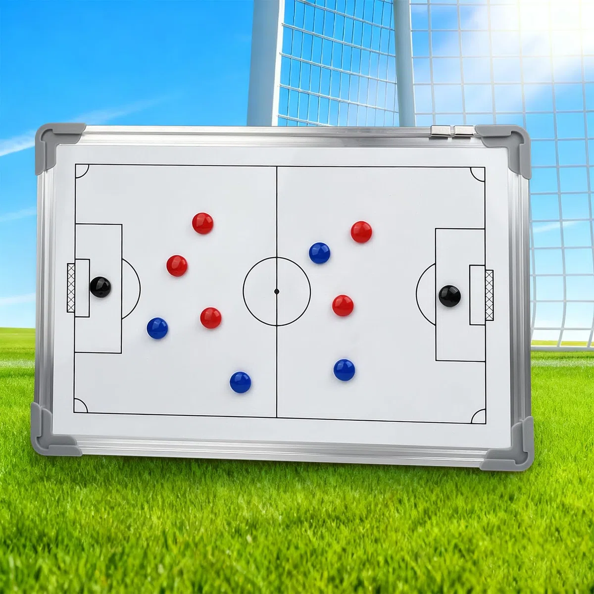 Tableau Tactique Football, Entraîneur Board, Magnétique Stratégie Panneau kit Entrainement Football avec Marqueur et Gomme, Soccer Coach Board pour l'entraînement et Les Compétition