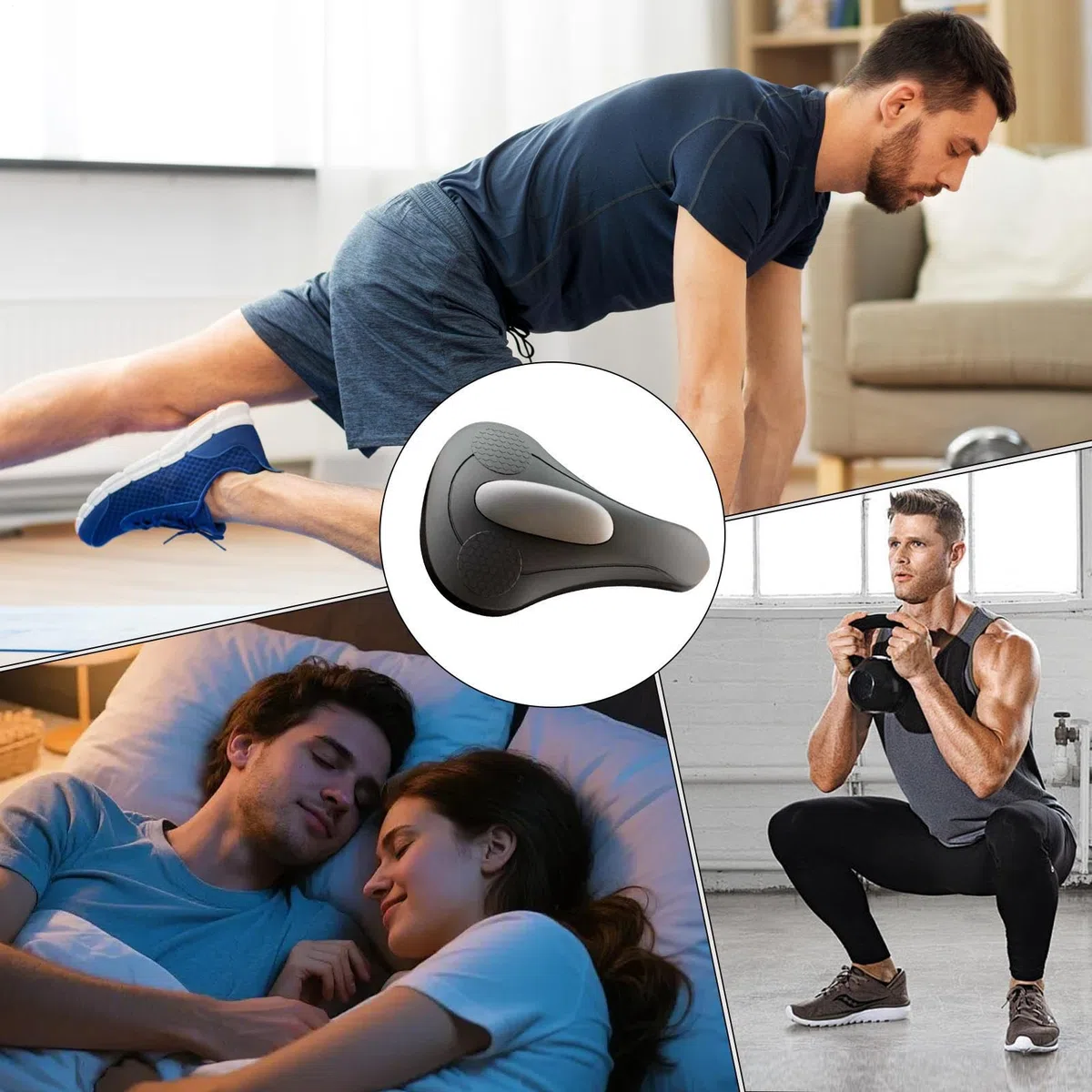 Appareils d'Exercice du Plancher Pelvien | Appareil De Fitness Pour Hommes Rechargeable USB-C Avec 4 Modes De Vibration | Renforceur Du Plancher Pelvien | pour Maison Gym Yoga Bureau Appartement Dorto
