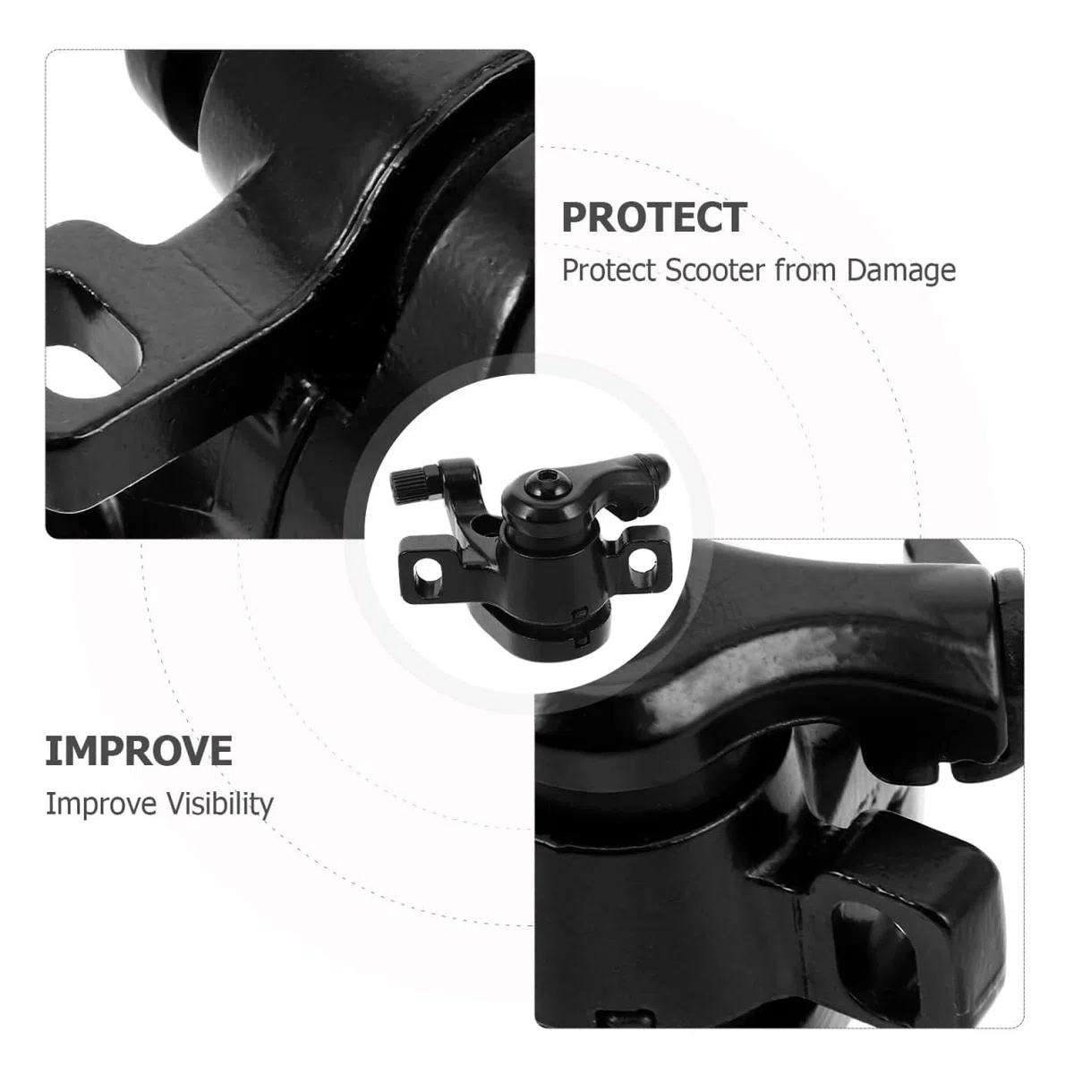 TOYANDONA Étriers De Frein À Disque pour Scooter Électrique avec Plaquettes Métalliques Kit Complet Arrière Vis Incluses Accessoires pour Trottinette Électrique