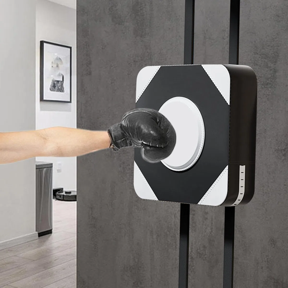 F Fityle Cible Murale de Boxe en Cuir PU pour Enfants et Adultes, Tapis de Frappe Mural, Sac de Boxe pour la Maison, Le Fitness, la Salle de Sport