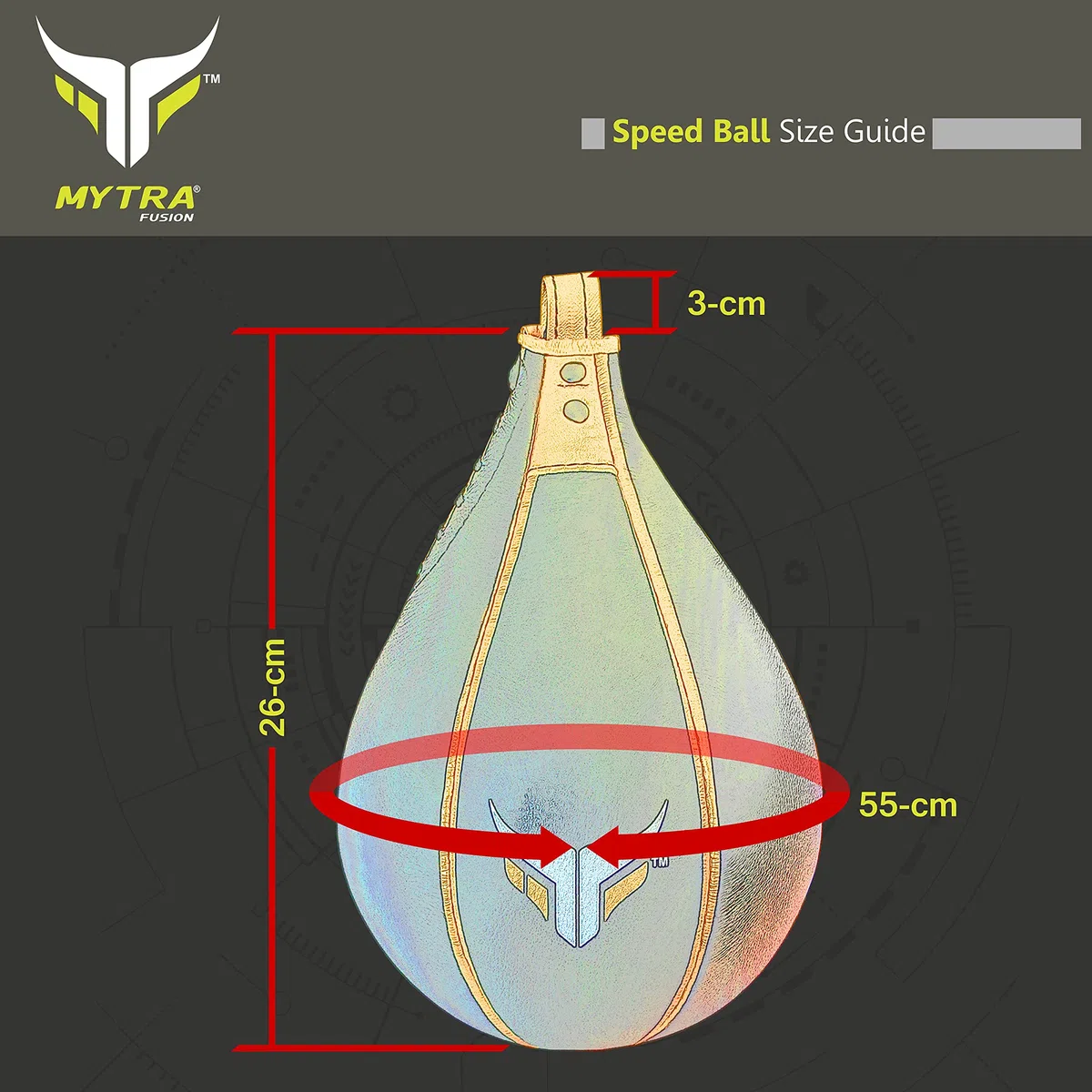 Mytra Fusion Poire Boxe poires de Vitesse de Boxe Cuir MMA Muay Thaï Entraînement au poinçonnage Speed Ball & Poire de Boxe pour Les Combats de Fitness et Les Arts Martiaux
