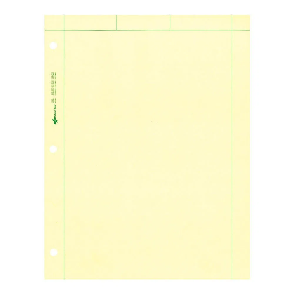 National Brand Bloc informatique Uni 200 Sheets Vert
