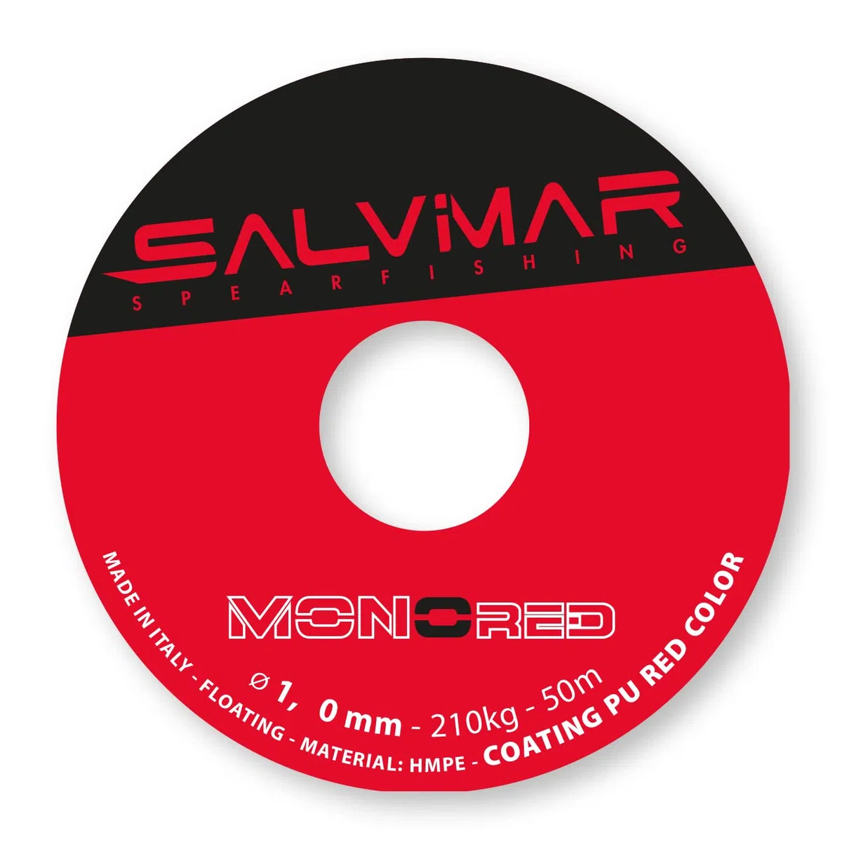 SALVIMAR Monored, Sagola Unisexe Adulte, Rouge, diamètre 1,00 mm x 50 m