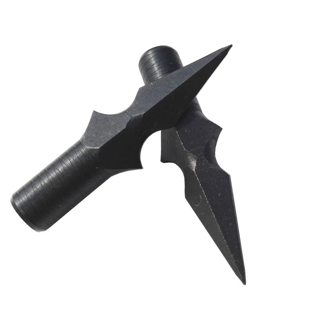 6pcs Pointes de flèche Traditionnelles en Métal Chasse Broadheads Tir à l'arc Tête de Flèche 200 Grains Pointes de vis pour Les Flèches en Bois de Bambou