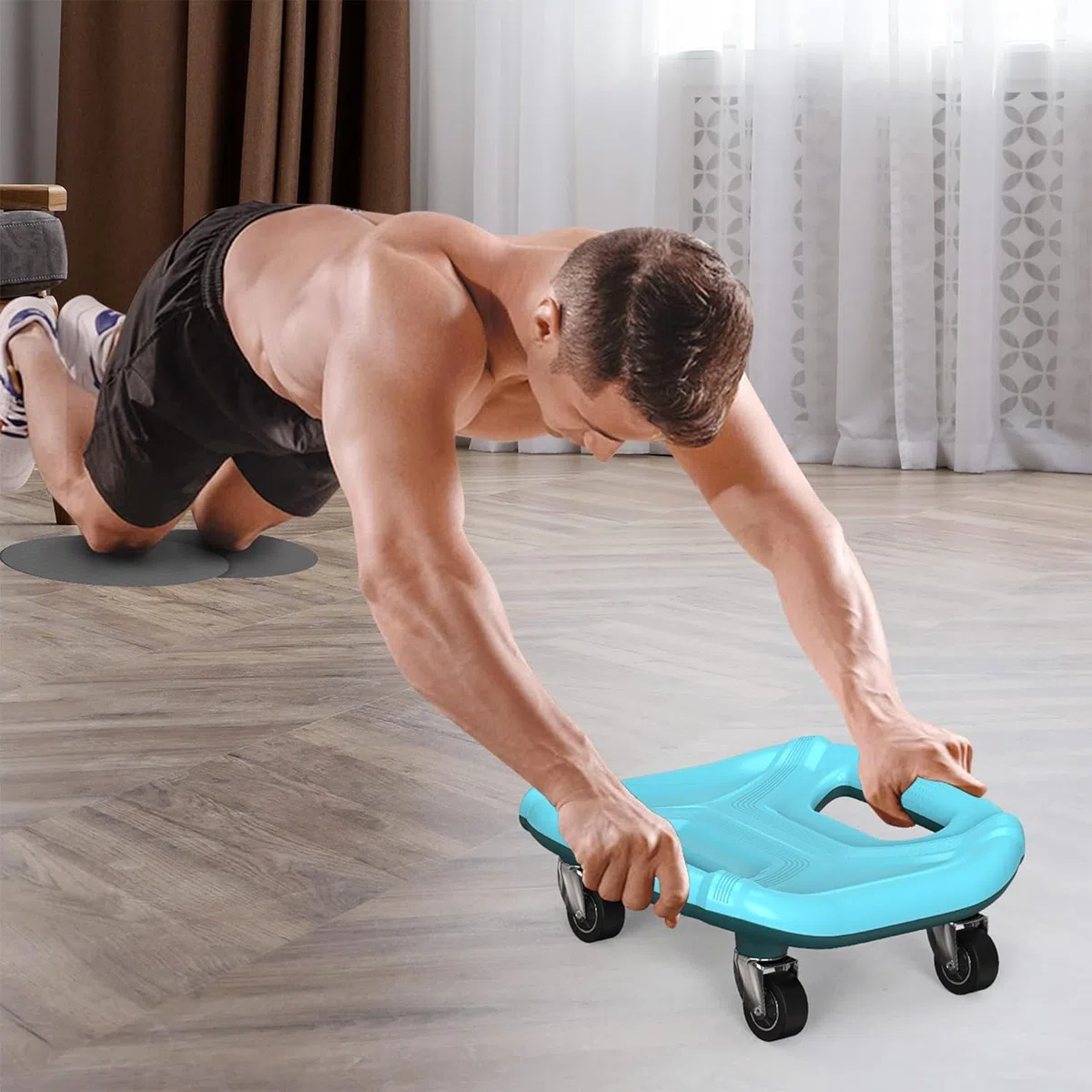 PROIRON AB Wheel Roue des Muscles abdominaux Four-Wheel Roue Fitness pour Les Genoux pour Le Fitness Et l'Entraînement des Abdominaux Muscles De l'Épaule Musles du Bras Muscles des Cuisses
