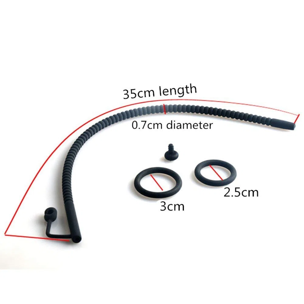 Aiguille en Silicone pour Homme, Noir (2pcs, 2 Tailles)