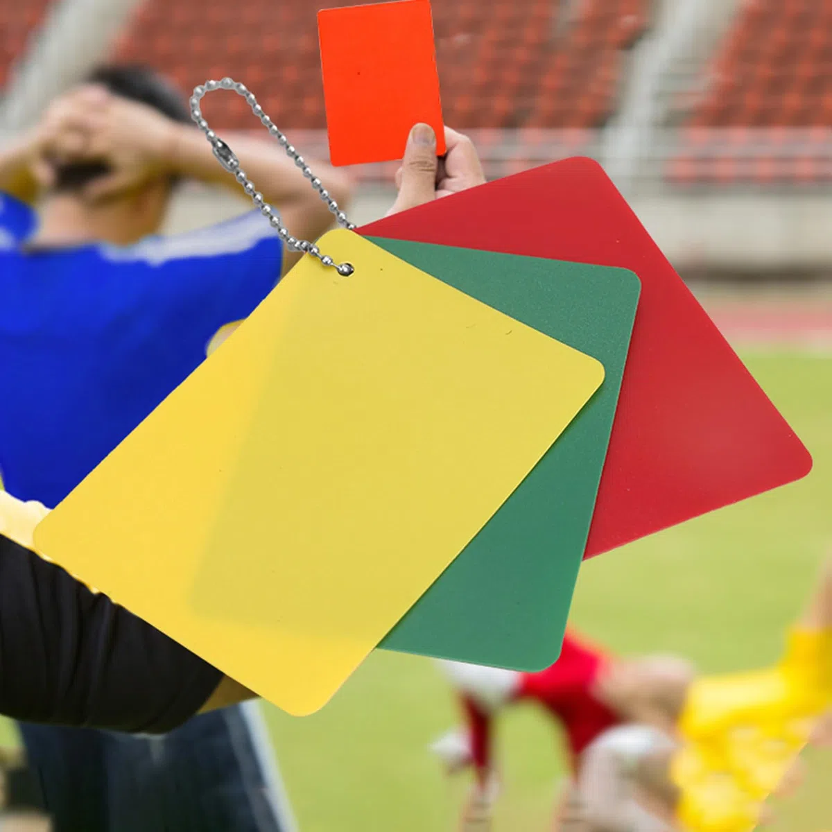 Générique Cartons d'Avertissement pour Arbitre,Accessoires d'Arbitrage de Matchs Sportifs,Cartons Jaune Rouge Vert | pour Matchs, Compétitions, Entraînements, Terrains de Sport, de Jeux et