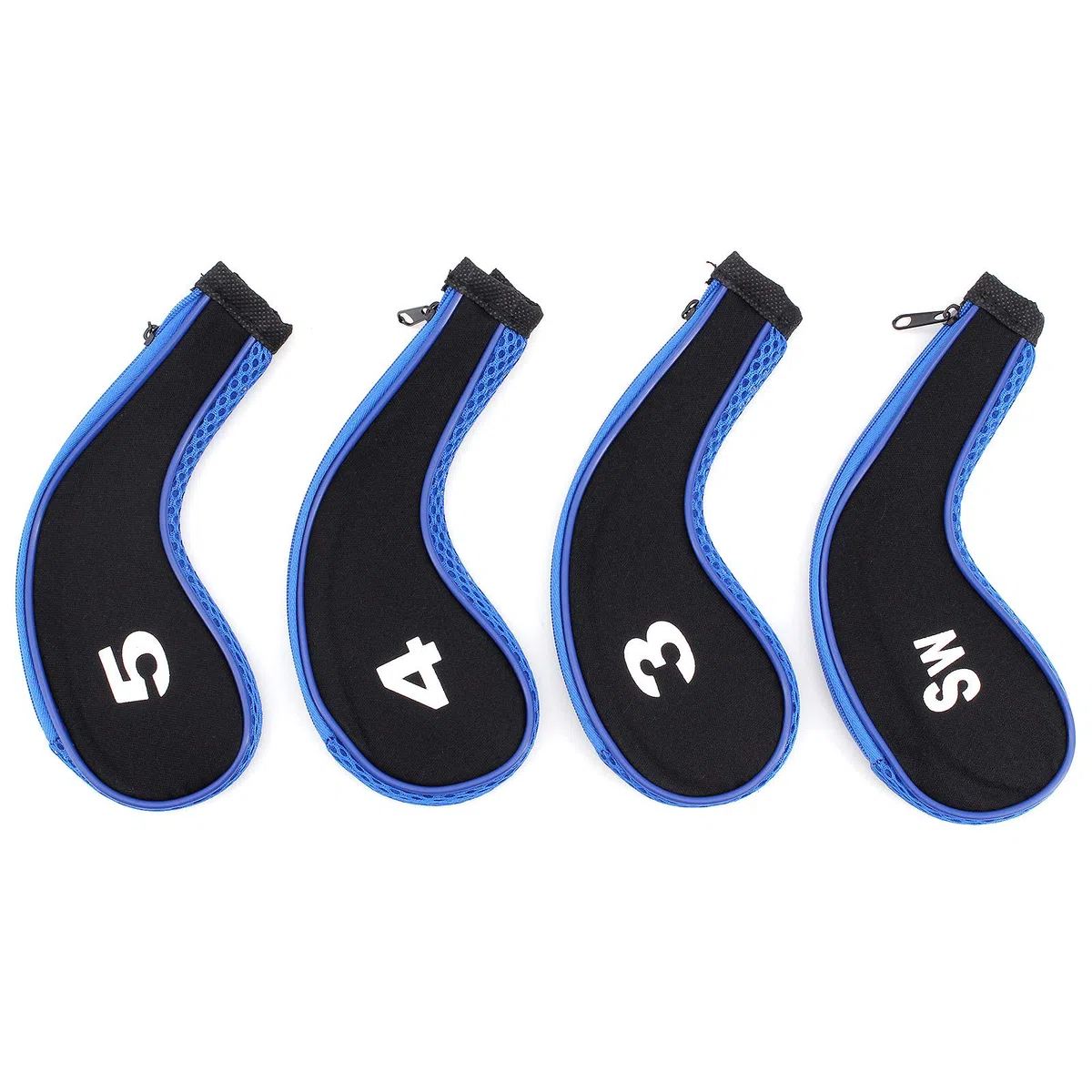Capuchon de Protection pour Tête de Club de Golf - 12 Pcs Housses avec Fermeture Éclair - Protecteur pour Fers