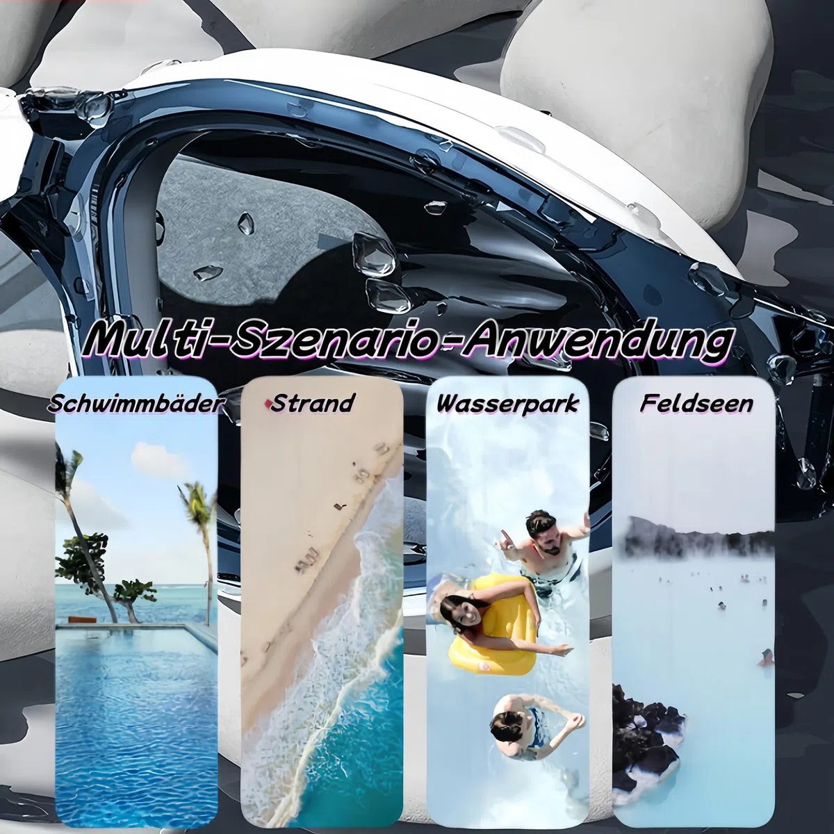 Lunettes de natation optiques avec correction visuelle | Dioptrie : de -0 à -6,0 | Anti-buée | Protection UV | Ajustement parfait | Avec boîte solide