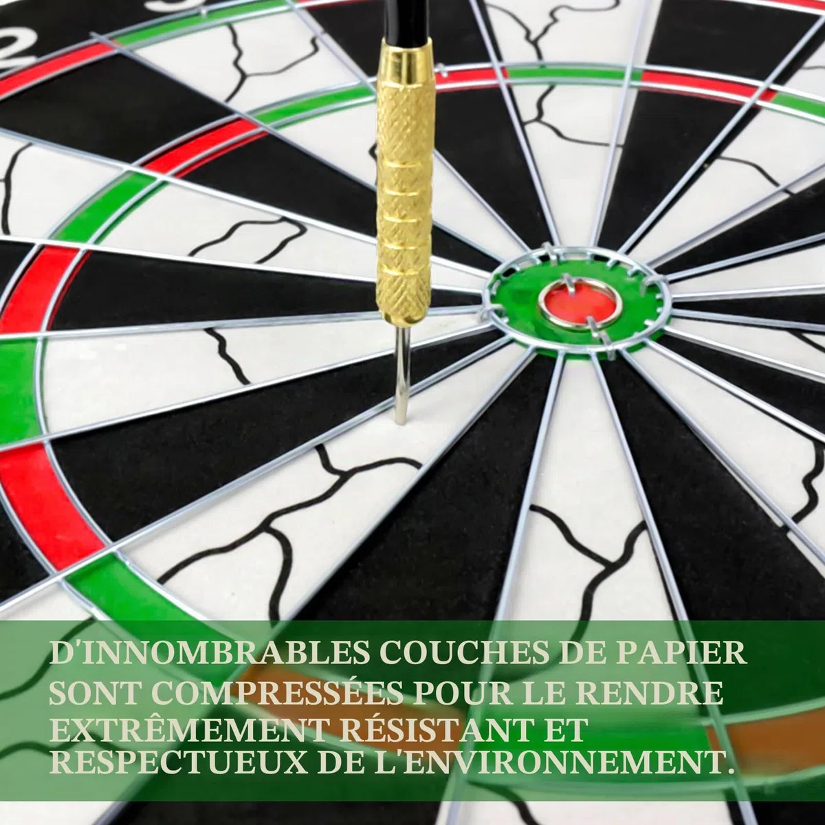 Cible de fléchettes avec jeu de fléchettes