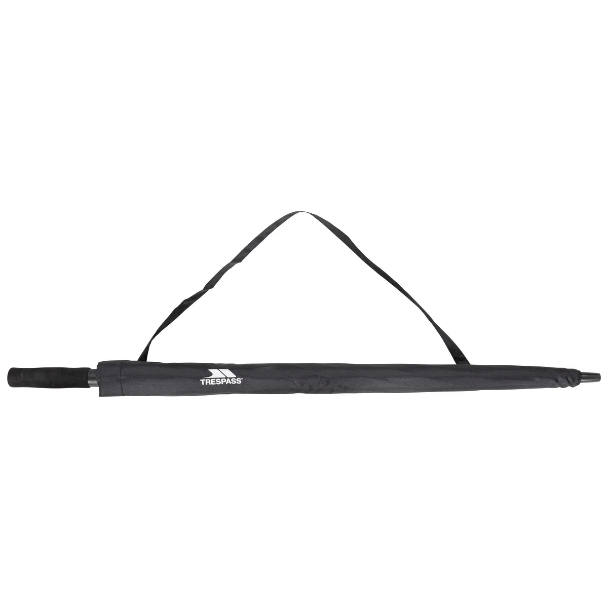 Trespass Parapluie De Golf Unisexe Birdie 76Cm : Coupe-Vent, Ouverture Automatique, Poignée Eva Souple, Housse Avec Sangle, Embout Plastique, Armature Fibre De Verre, Toile 190T Polypongee.