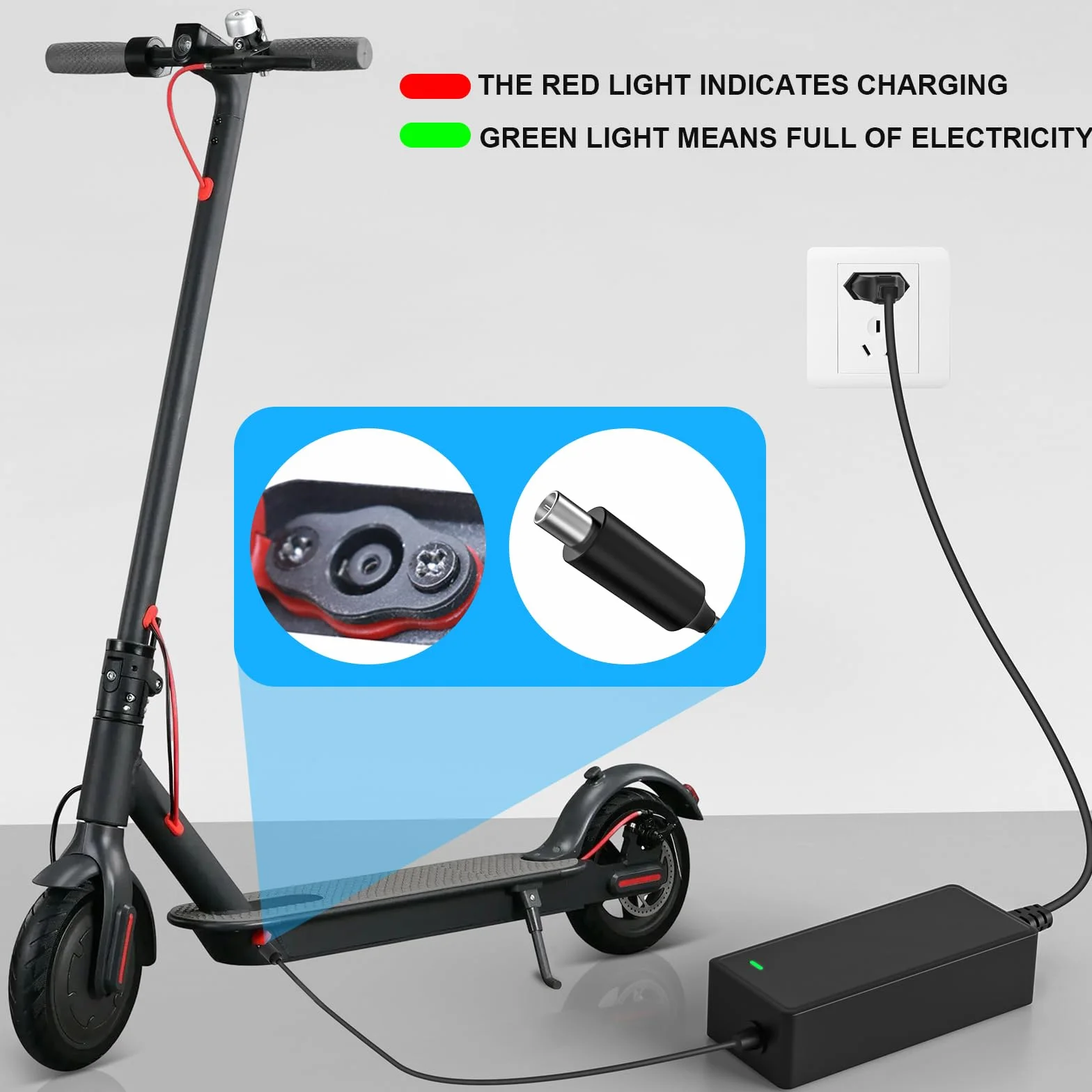 42V 2A Chargeur Trottinette Electrique pour Xiaomi M365, Pro, Pro 2, 3, 4, 5 Elite,1s, Chargeur Trottinette pour Ninebot Max G30 ES1 ES2 ES4 ES3 E22E E25E E45E, Chargeurs pour Batterie au Lithium 36V