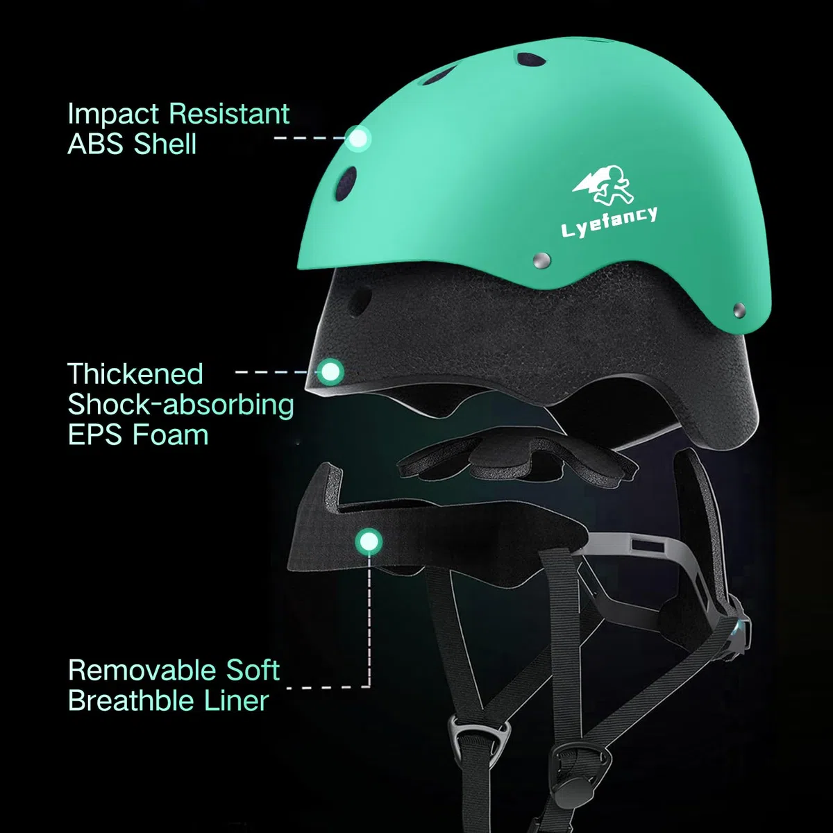 Casque de vélo réglable pour enfants de 2 à 13 ans, garçons et filles, casque réglable pour enfants, pour cyclisme, scooter, patinage