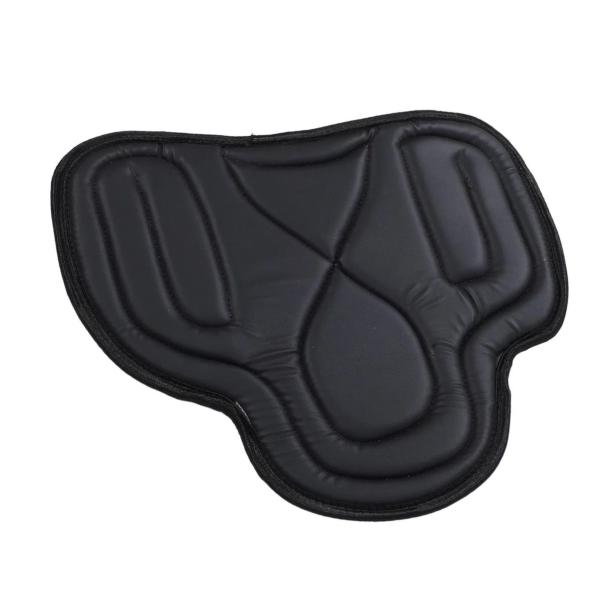 Alomejor Tampon de Selle à Cheval épaissis de Tampon de Selle d'amortisseur amélioré Saddle Pad avec du Cuir PU Respirant pour Le Confort de Conduite équestre