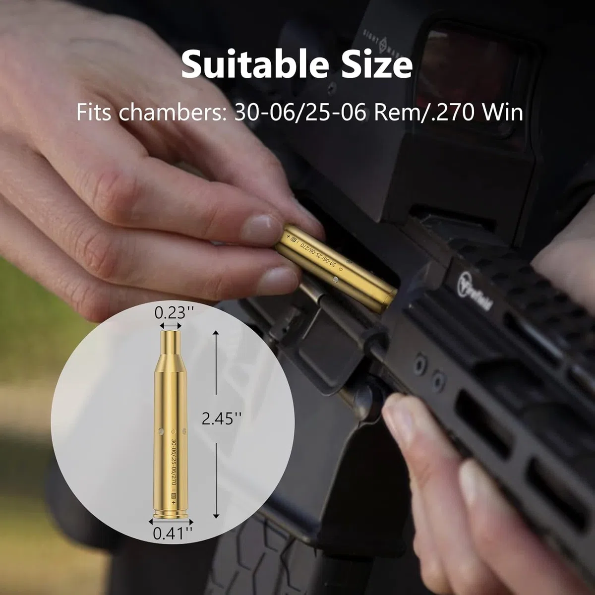 KinZon Viseur Laser pour Fusil | Compatible Calibres 30-06, 25-06, .270 | Point Rouge Haute Précision avec Batterie | Montage Rapide | Idéal Chasse, Tir Sportif & Tactique
