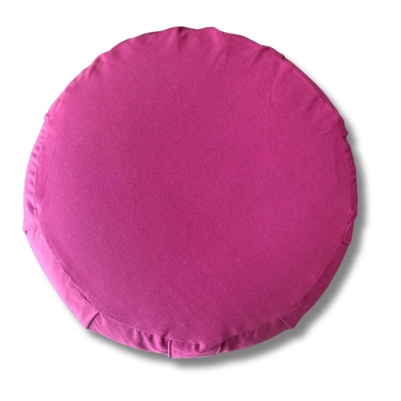 Coussin de Méditation Zafu Lotus 40 x 17 cm – Coussin Zen Yoga avec Balles d’Épeautre Biologiques – Assise Ergonomique et Confortable – Housse Lavable – Relaxation & Mindfulness