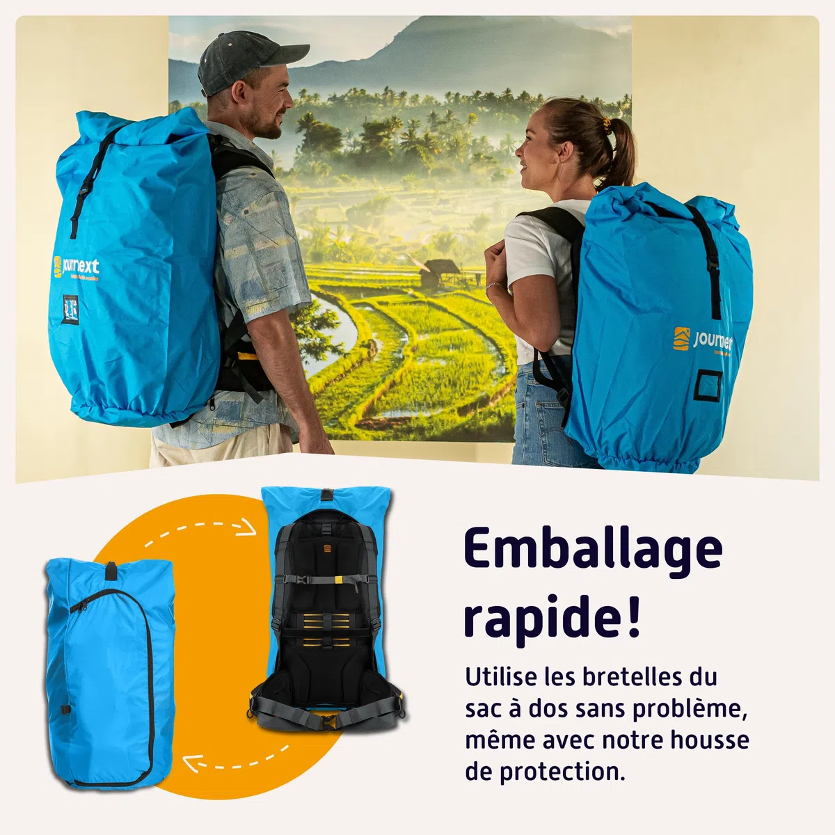 Journext Backpack Cover Sac à Dos de Protection Mixte