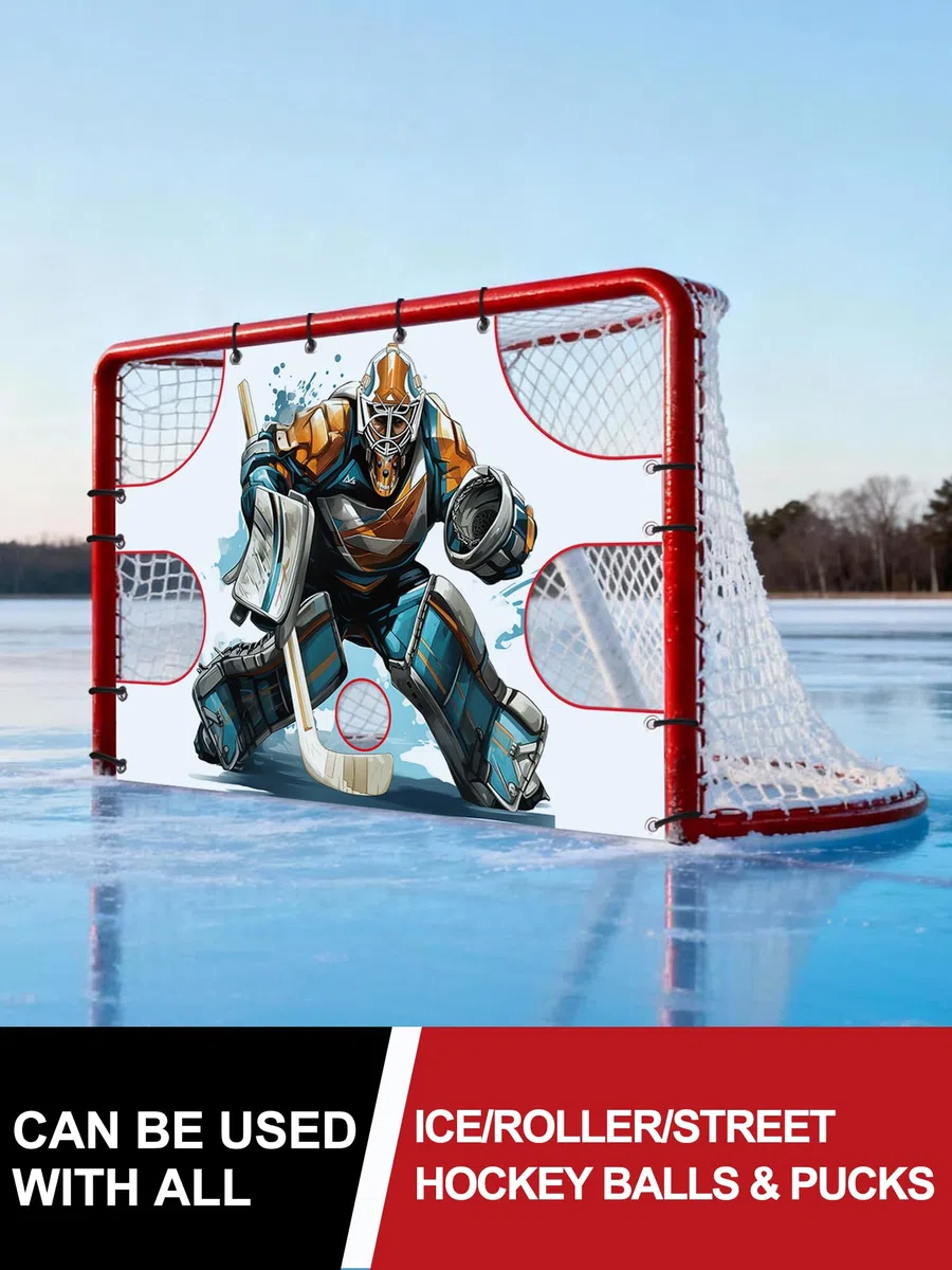 Kasifei Bâche de tir de hockey, filet de hockey, cible de gardien de but, cible de hockey pour l'entraînement de précision de tir, équipement d'entraînement de hockey